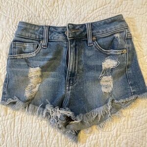 Denim Distressed Women Shorts